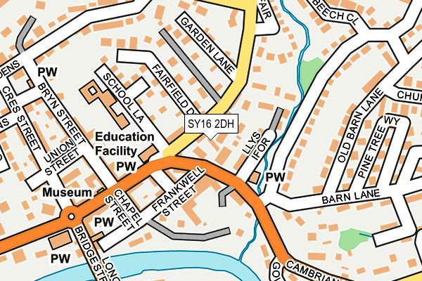 SY16 2DH map - OS OpenMap – Local (Ordnance Survey)