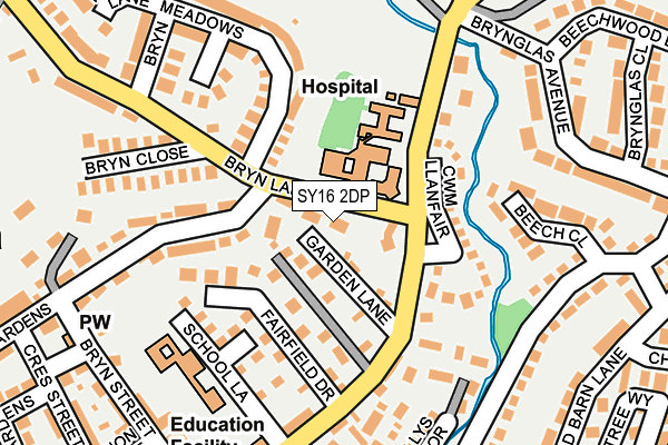 SY16 2DP map - OS OpenMap – Local (Ordnance Survey)