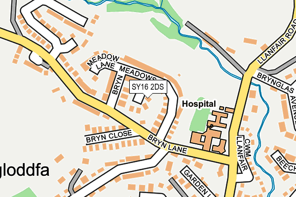 SY16 2DS map - OS OpenMap – Local (Ordnance Survey)