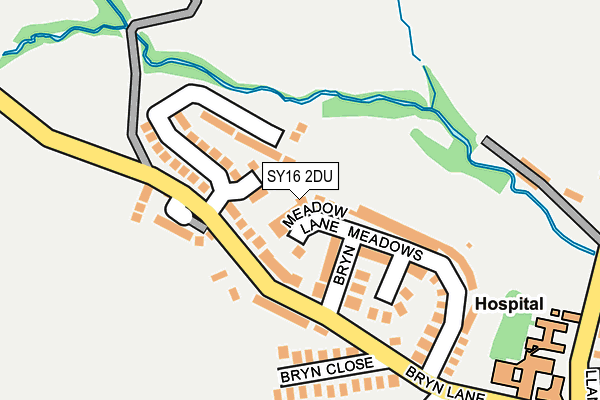 SY16 2DU map - OS OpenMap – Local (Ordnance Survey)