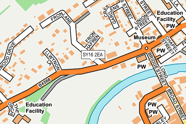 SY16 2EA map - OS OpenMap – Local (Ordnance Survey)