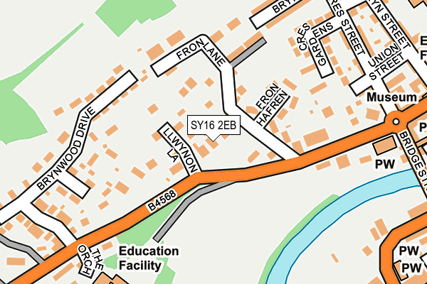 SY16 2EB map - OS OpenMap – Local (Ordnance Survey)