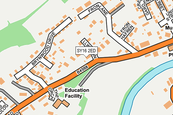 SY16 2ED map - OS OpenMap – Local (Ordnance Survey)