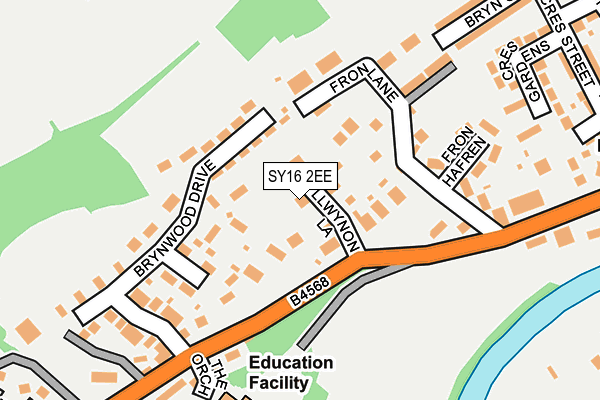 SY16 2EE map - OS OpenMap – Local (Ordnance Survey)