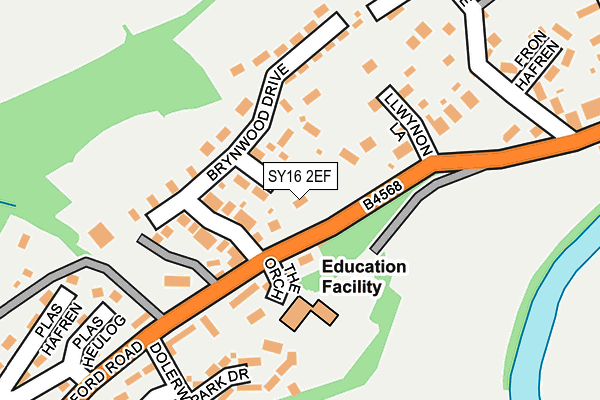 SY16 2EF map - OS OpenMap – Local (Ordnance Survey)