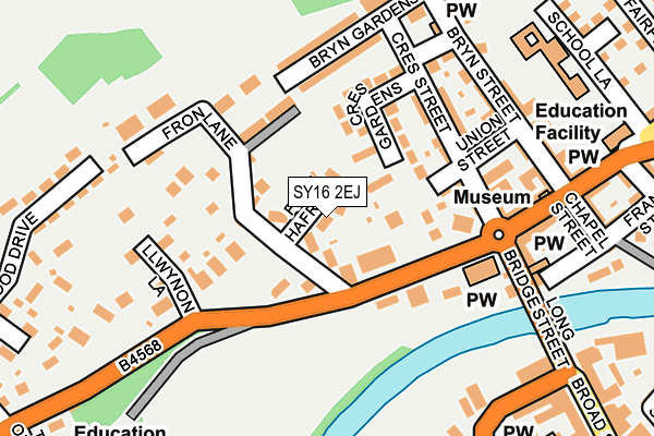 SY16 2EJ map - OS OpenMap – Local (Ordnance Survey)