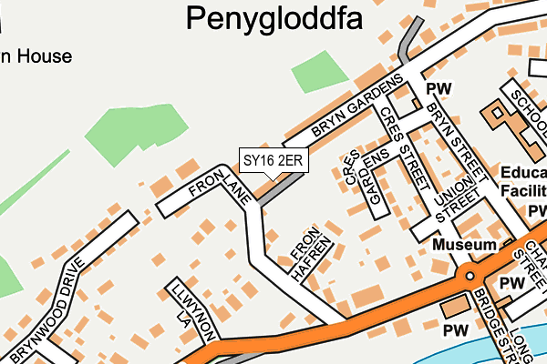 SY16 2ER map - OS OpenMap – Local (Ordnance Survey)