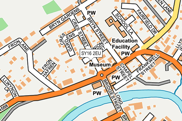 SY16 2EU map - OS OpenMap – Local (Ordnance Survey)