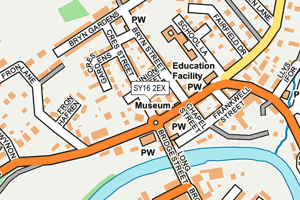 SY16 2EX map - OS OpenMap – Local (Ordnance Survey)