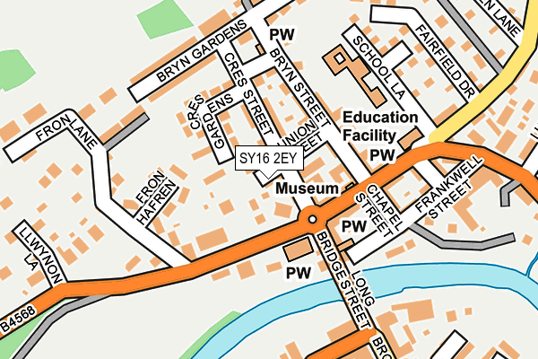 SY16 2EY map - OS OpenMap – Local (Ordnance Survey)