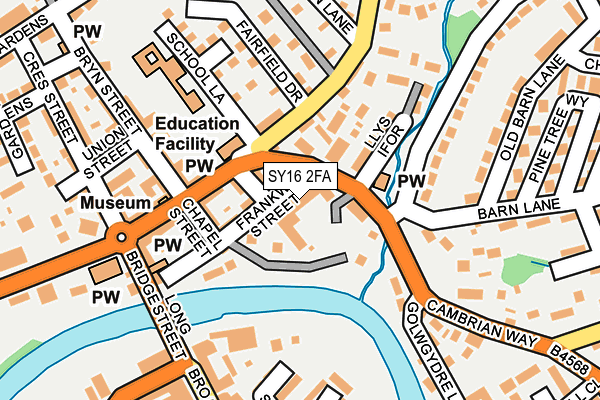 SY16 2FA map - OS OpenMap – Local (Ordnance Survey)