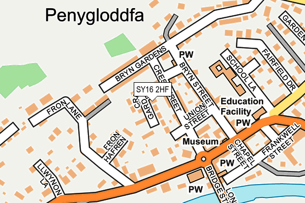 SY16 2HF map - OS OpenMap – Local (Ordnance Survey)