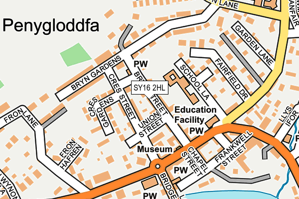 SY16 2HL map - OS OpenMap – Local (Ordnance Survey)