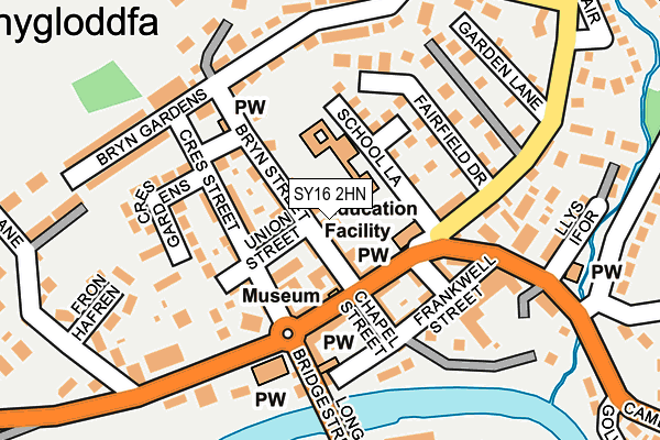 SY16 2HN map - OS OpenMap – Local (Ordnance Survey)