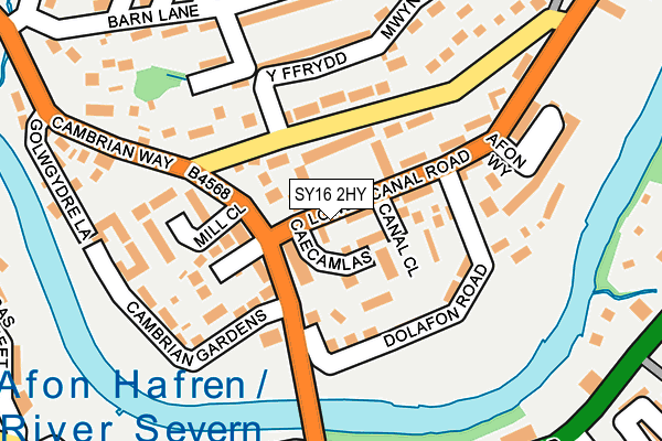 SY16 2HY map - OS OpenMap – Local (Ordnance Survey)