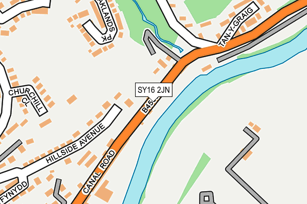 SY16 2JN map - OS OpenMap – Local (Ordnance Survey)