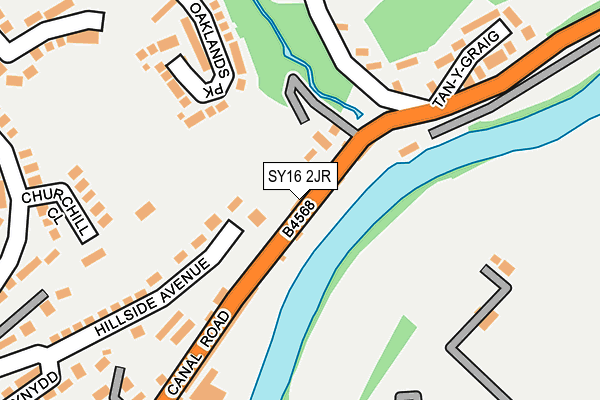 SY16 2JR map - OS OpenMap – Local (Ordnance Survey)