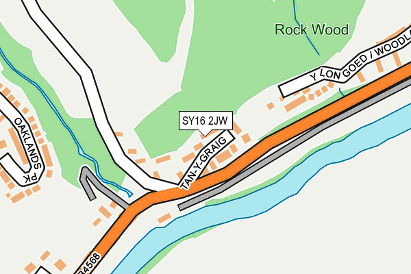 SY16 2JW map - OS OpenMap – Local (Ordnance Survey)