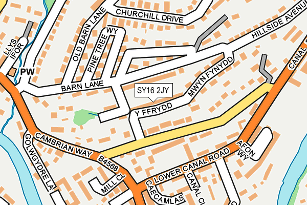 SY16 2JY map - OS OpenMap – Local (Ordnance Survey)