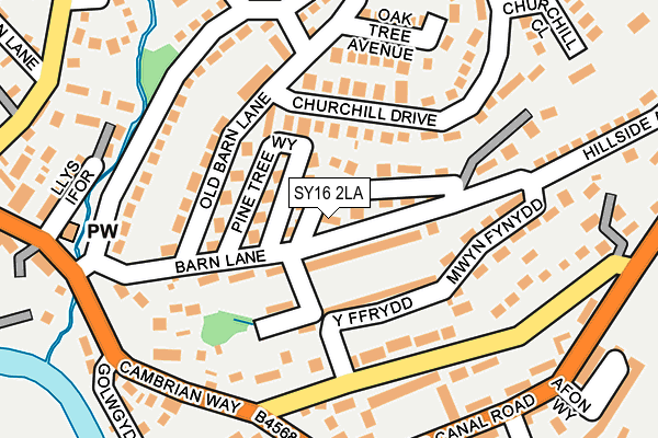 SY16 2LA map - OS OpenMap – Local (Ordnance Survey)