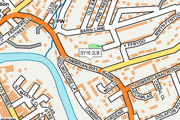 SY16 2LB map - OS OpenMap – Local (Ordnance Survey)