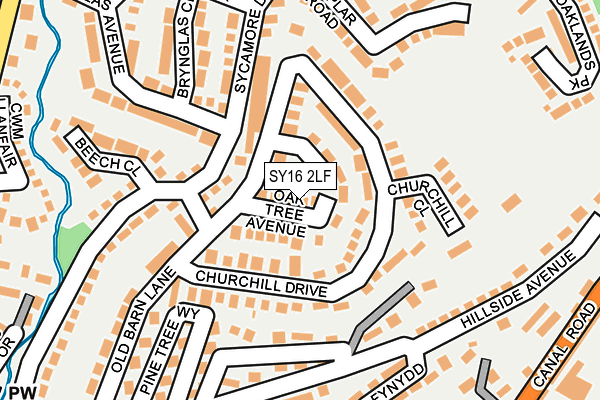SY16 2LF map - OS OpenMap – Local (Ordnance Survey)