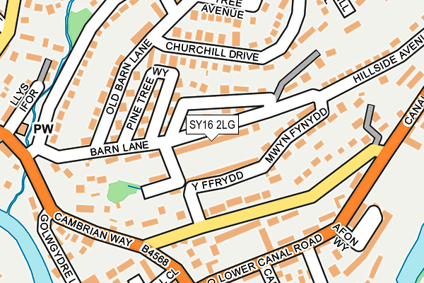 SY16 2LG map - OS OpenMap – Local (Ordnance Survey)