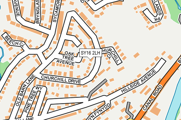 SY16 2LH map - OS OpenMap – Local (Ordnance Survey)