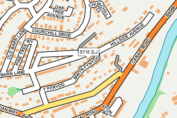 SY16 2LJ map - OS OpenMap – Local (Ordnance Survey)