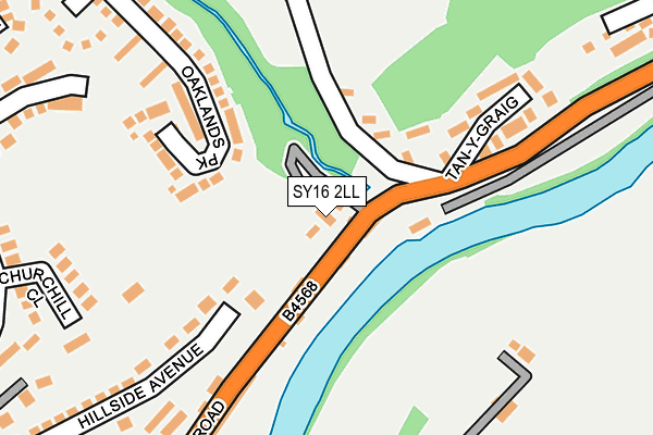 SY16 2LL map - OS OpenMap – Local (Ordnance Survey)