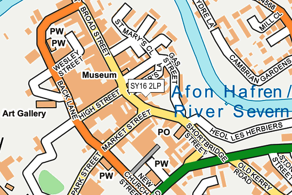 SY16 2LP map - OS OpenMap – Local (Ordnance Survey)