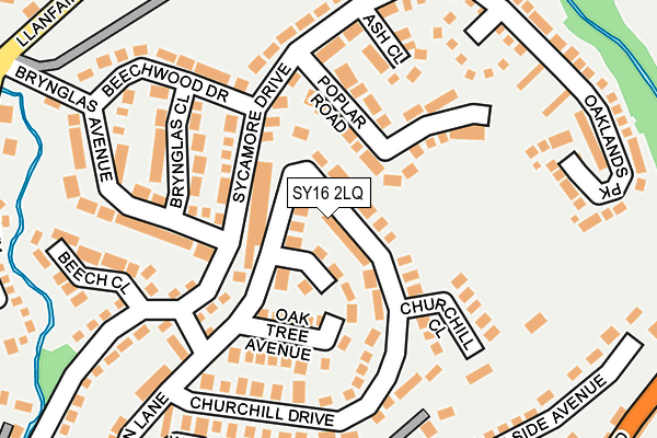 SY16 2LQ map - OS OpenMap – Local (Ordnance Survey)