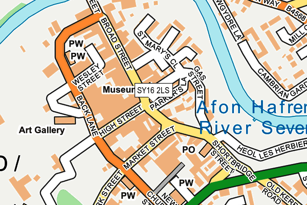 SY16 2LS map - OS OpenMap – Local (Ordnance Survey)