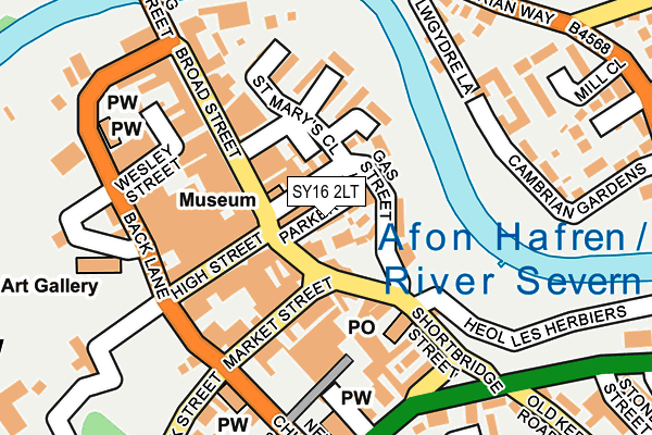 SY16 2LT map - OS OpenMap – Local (Ordnance Survey)