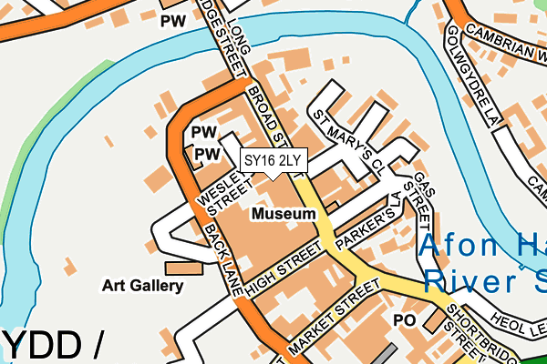 SY16 2LY map - OS OpenMap – Local (Ordnance Survey)