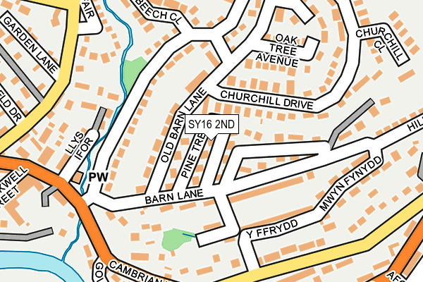 SY16 2ND map - OS OpenMap – Local (Ordnance Survey)