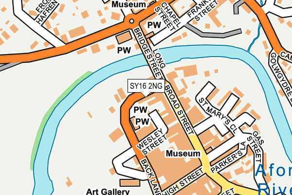 SY16 2NG map - OS OpenMap – Local (Ordnance Survey)