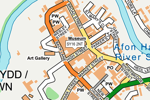 SY16 2NT map - OS OpenMap – Local (Ordnance Survey)