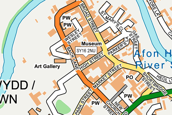 SY16 2NU map - OS OpenMap – Local (Ordnance Survey)