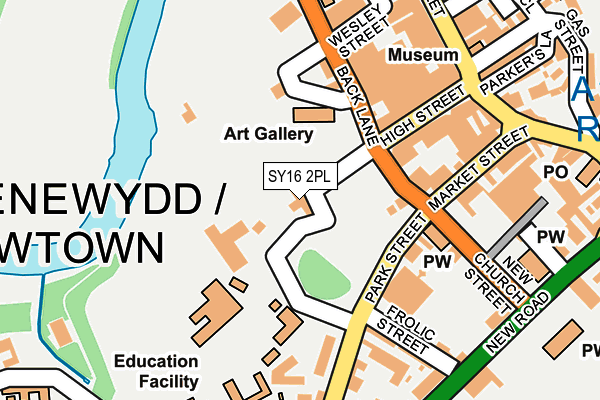 SY16 2PL map - OS OpenMap – Local (Ordnance Survey)