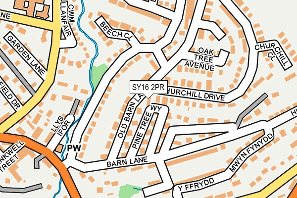 SY16 2PR map - OS OpenMap – Local (Ordnance Survey)