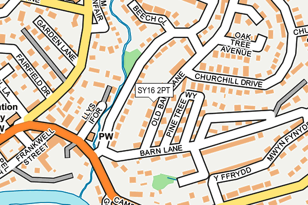 SY16 2PT map - OS OpenMap – Local (Ordnance Survey)