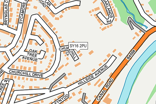 SY16 2PU map - OS OpenMap – Local (Ordnance Survey)