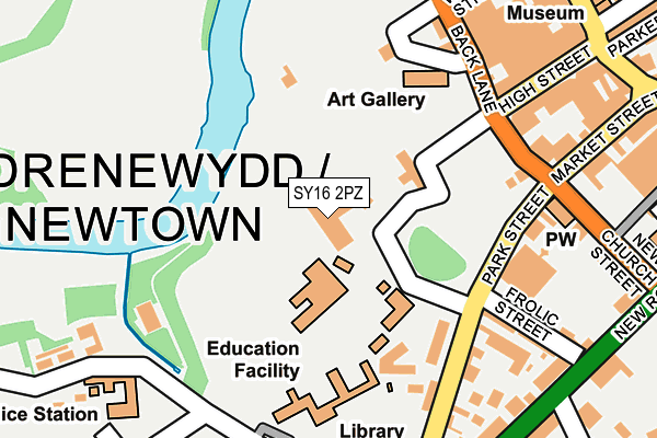 SY16 2PZ map - OS OpenMap – Local (Ordnance Survey)