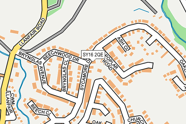 SY16 2QE map - OS OpenMap – Local (Ordnance Survey)