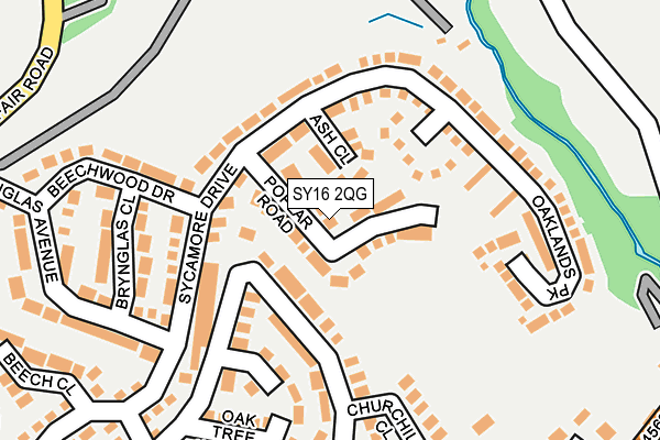 SY16 2QG map - OS OpenMap – Local (Ordnance Survey)