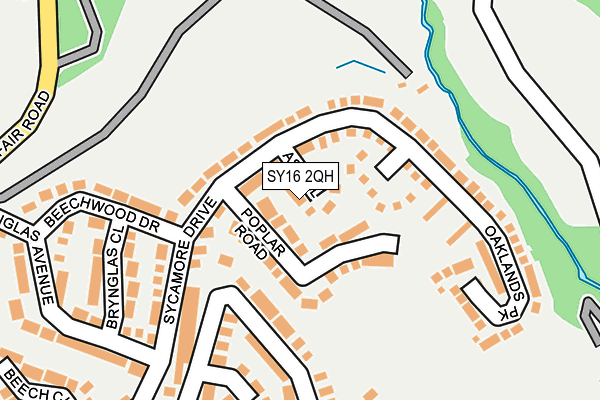 SY16 2QH map - OS OpenMap – Local (Ordnance Survey)