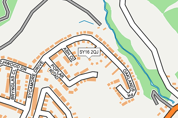 SY16 2QJ map - OS OpenMap – Local (Ordnance Survey)