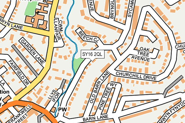 SY16 2QL map - OS OpenMap – Local (Ordnance Survey)