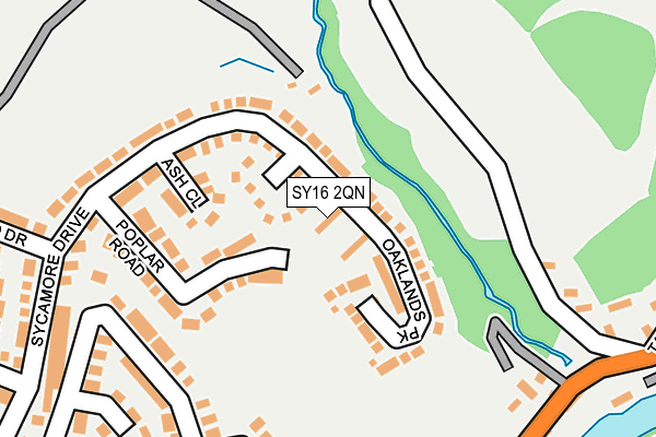 SY16 2QN map - OS OpenMap – Local (Ordnance Survey)